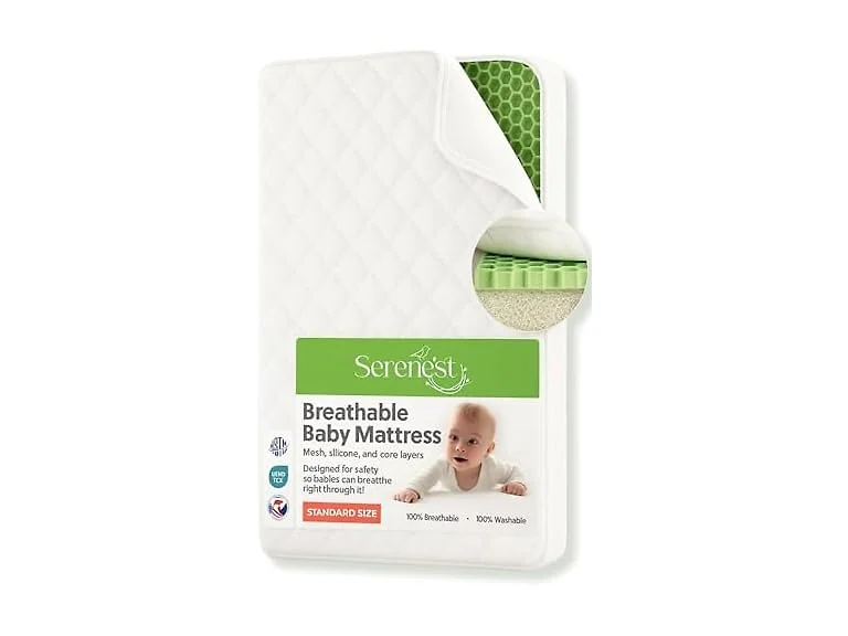Serenest Breathable Baby Crib Mattress