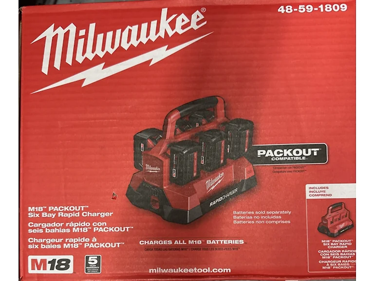 Milwaukee 48-59-1809 M18 18V 6-Port Rapid Charger