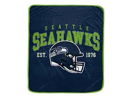 NFL Team Vintage Helmet Cozy Throw - Seattle Seahawks