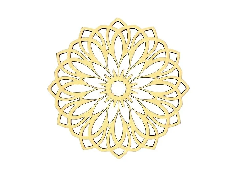 47th & Main Set of 4 Drink Coasters 4" Diameter, Yellow Flower