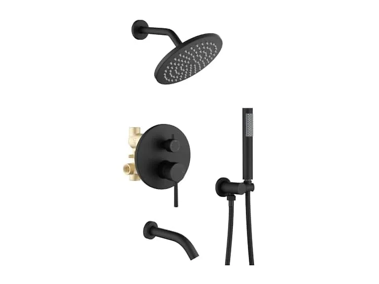 Shower System with Tub Spout, Gold Bathtub Shower Faucet Set