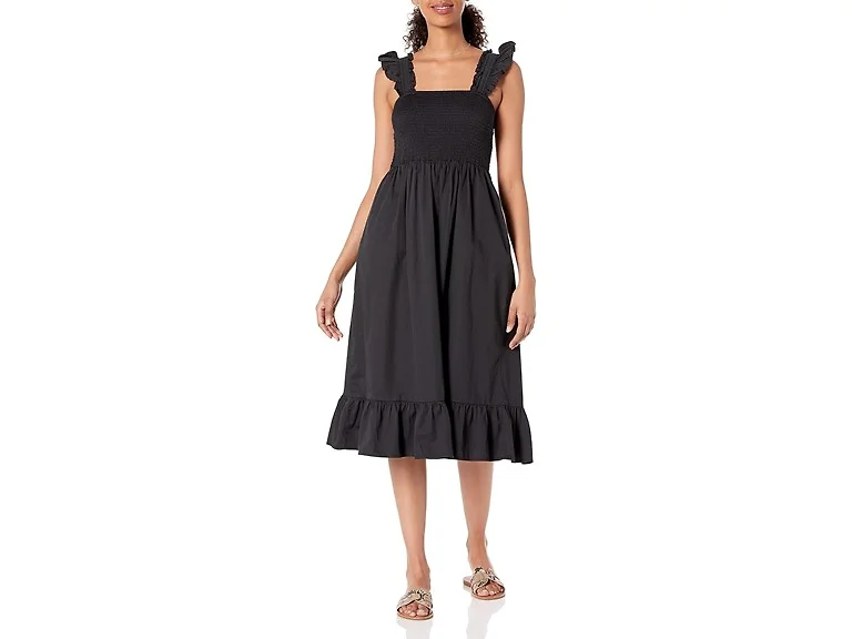 The Drop Women (L) Kimi Ruffled Shoulder Dress