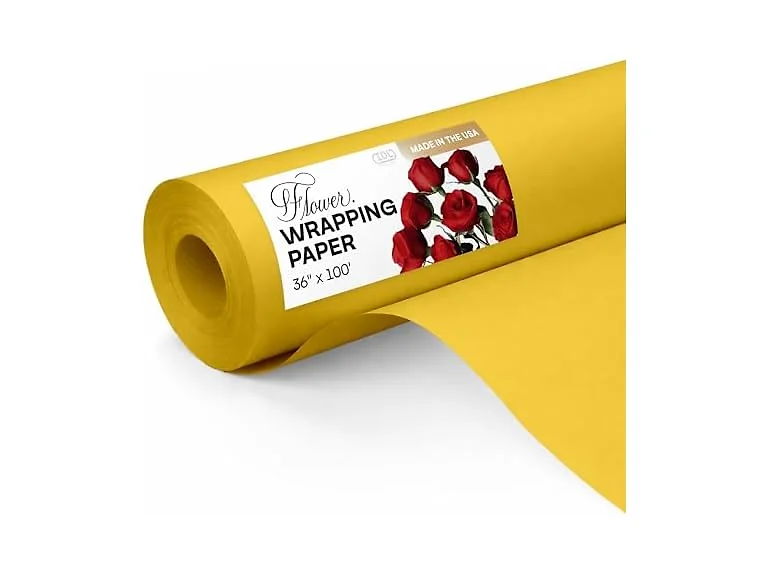 Yellow Flower Wrapping Paper 36x100ft