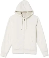 Amazon Essentials Men's Sherpa Lined Full-Zip Hooded Fleece Sweatshirt, -Off-White, Medium