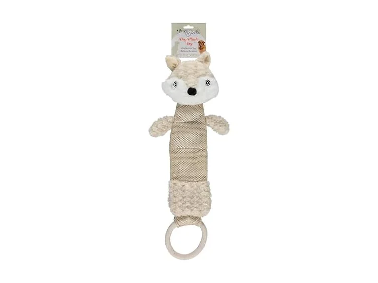 Cudlie Plush Dog Toy with 3D Animal Head- Fox
