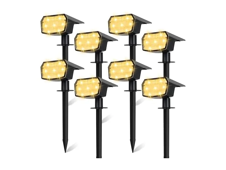 8-Pack Solar Spot Lights Outdoor Waterproof