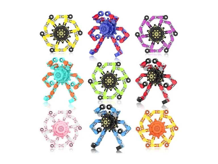YIZER Transformable Fidget Spinners 9Pk