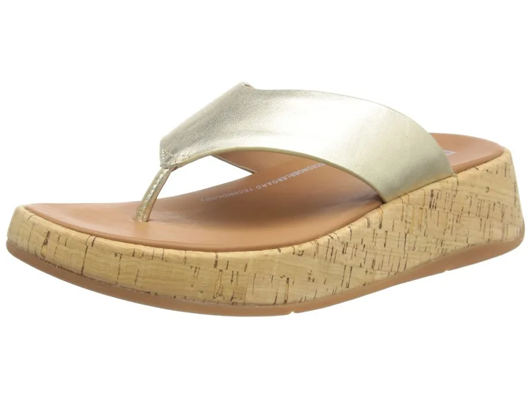 FitFlop F-Mode Platform Sandals Silver 6 M (B)