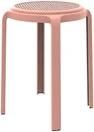 LeisureMod TSR13PK Teresse Dining Stool Pink