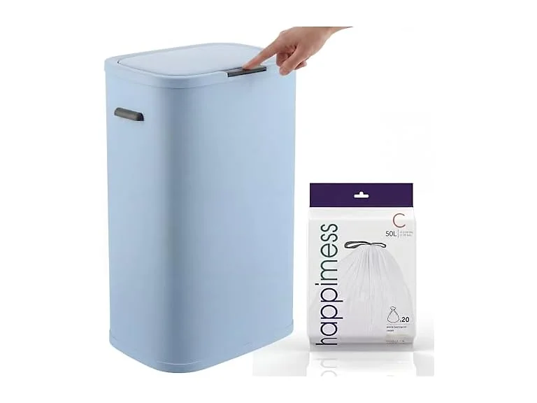 happimess Tammi Kitchen 14.5-Gallon Slim Metal  Trash Can
