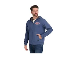 Billabong Mens Sherpa Lined Hoodie Jacket, Dusty Blue, XL