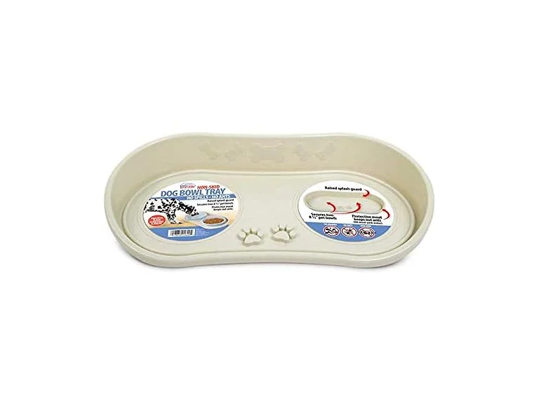 Pet Parade Non-Skid Pet Bowl Tray (Beige)