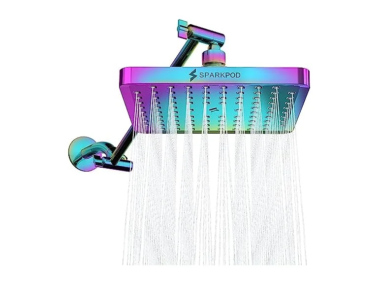 8" Square Rain Shower Head & Arm