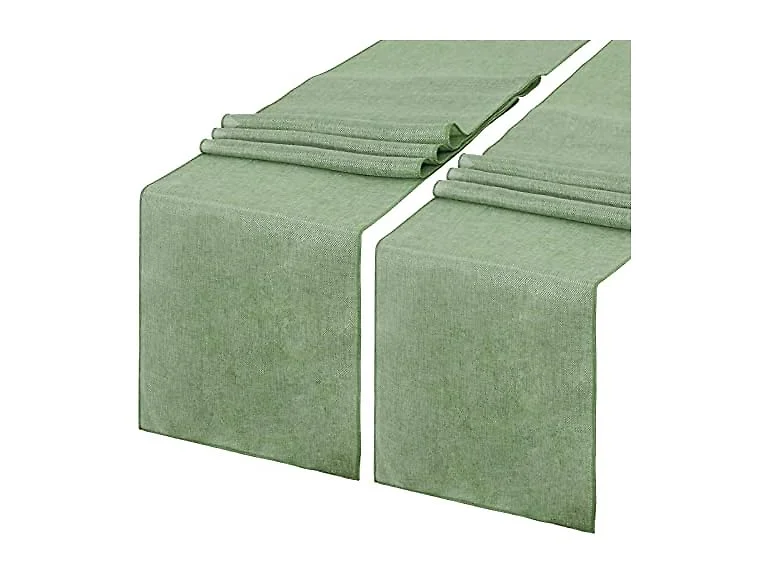 2 Pack Burlap Table Runners 13x84 inch
