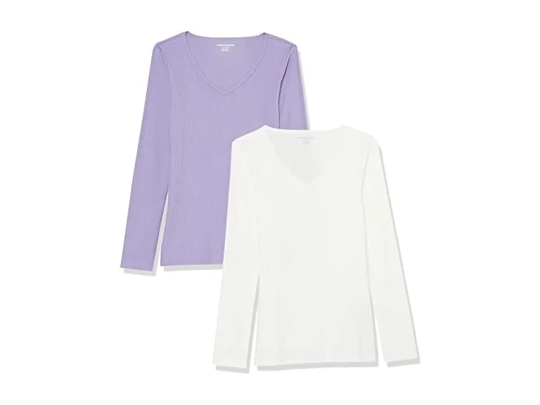 Amazon Essentials Women Slim-Fit Long Knit Shirts