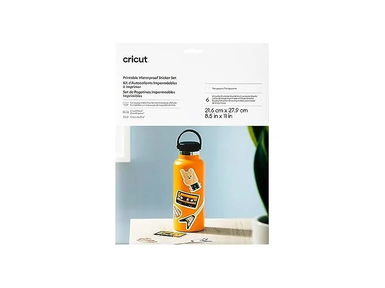 Cricut Printable Waterproof Sticker Set, 6 Sheets