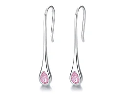 AAA IGT-DAAS-DEBS5801-P Sterling Silver Threader Earrings Pink 