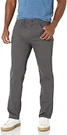 Amazon Essentials Men's Athletic Fit Chinos, Work Pants, 5-Pocket, Cotton Stretch, Grey, 33W x 29L