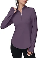 GGOV Women's Golf Polo Long Sleeve Workout Tops V Neck UPF 50+ Sun Protection Quick Dry Lightweight Active Tennis Shirts