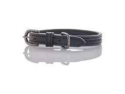 Roxy - The Crystal Bling Collar, Durable Vegan Leather with Brass & Crystals Pet Collars, Small, Medium, Large Dogs​​, Black Bling, Large (25")