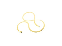 Italian 925 Sterling Silver 16 Inch Herringbone Necklace Plated in 18K Yellow Gold