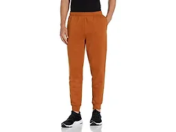 Amazon Essentials Men's Relaxed Fit Fleece Joggers Sweatpants, Drawstring Waist, Tapered Leg, Ribbed Cuffs, Brushed Interior, Nutmeg, Large
