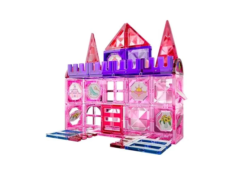 KukuFun 54 Piece Set Princess Castle Magnetic Tiles Set