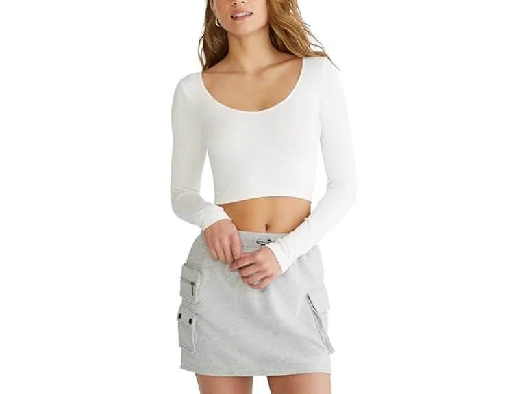 AEROPOSTALE Women (M) Seamless Wear Top Cream