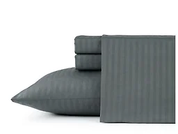 Bibb Home Damask Stripe 4 Piece Sheet Set