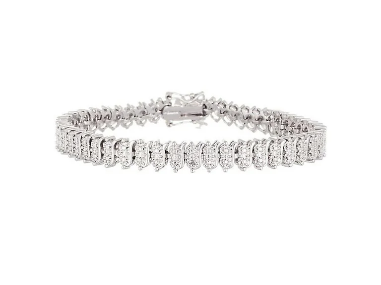 18K Simulated Diamond Tennis Bracelet