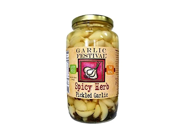 Garlic Festival Foods Spicy Herb Pickled Garlic