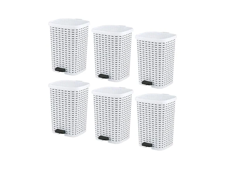 Superio 3 Gal Step-On Trash Can White