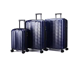Tucci Occhio Expandable Spinner Wheel Luggage Set, 3-Piece, Blue