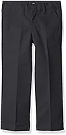 Dickies Kids Boys' Little Flexwaist Flat Front Straight Leg Pant, Charcoal, 6