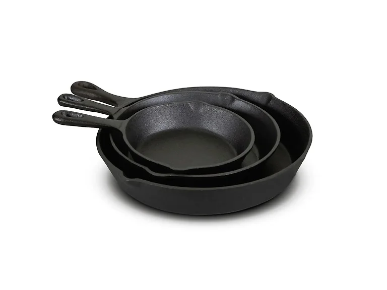 Jim Beam Cast Iron 3 Piece Skillet