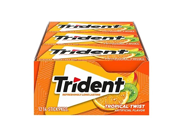 Trident Tropical Twist Gum, 14pc, 12pk