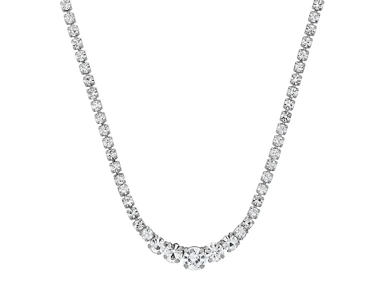 Graduating Tennis Necklace - Silver