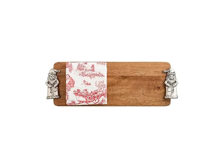 Mud Pie Christmas Santa Handle Board & Towel Set