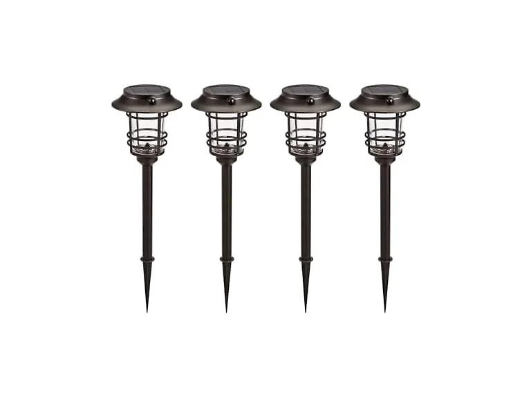 Home Zone Security 4Pk Solar Linkable Path Light