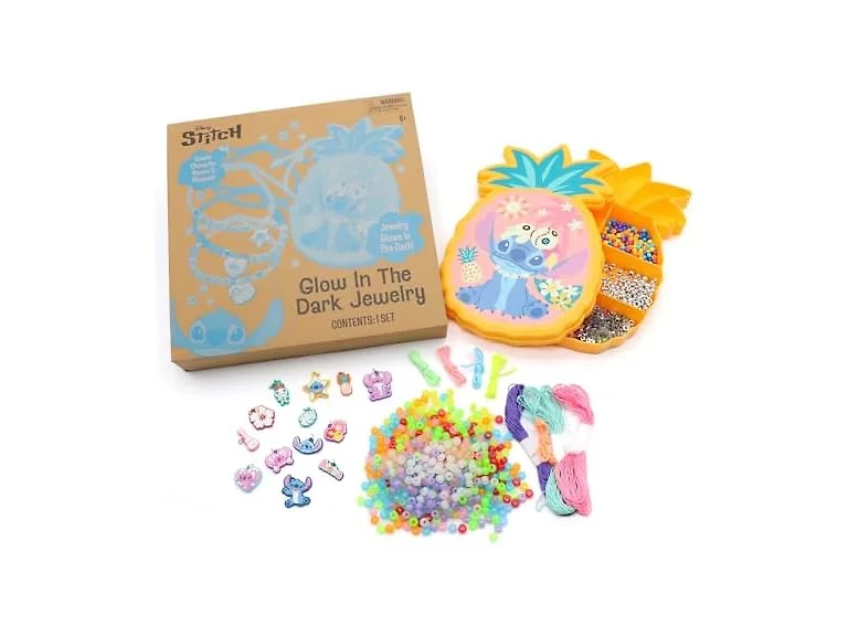Tara Toys Disney Stitch Glow in The Dark Jewelry Activity Set