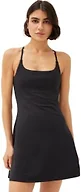 Outdoor Voices Women’s TechSweat Move Free Dress, Lightweight Performance Athletic Dress with Built-in Pocket, Moisture-Wicking Stretch Fabric, Pull-On Active Dress for Everyday Wear, Black, XXS