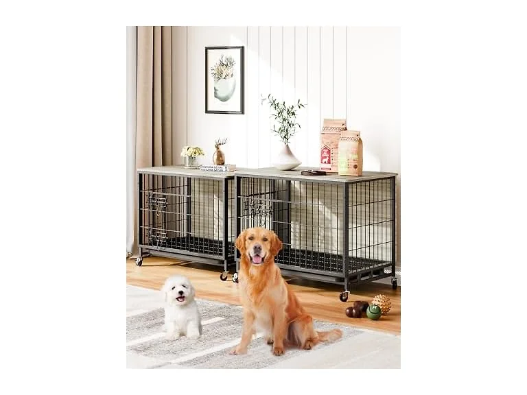 GAOMON 38.6" Double-Doors Dog Kennel