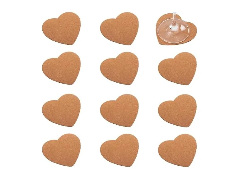 Fun Express Heart-Shaped Cork Coasters