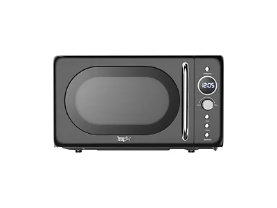 Total Chef Retro Microwave Oven | 20L  0.7 Cu Ft  700W | Black