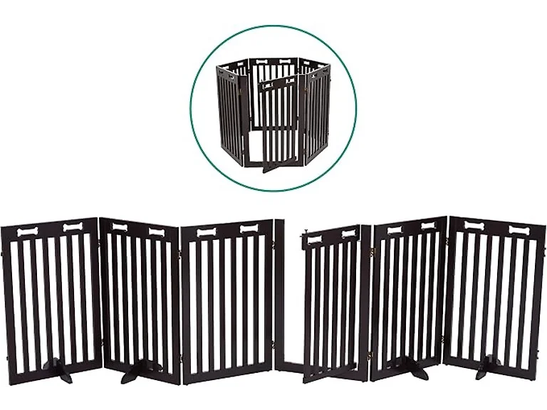 Arf Pets Arf Pets Freestanding Dog Gate with Door, 6 Panel