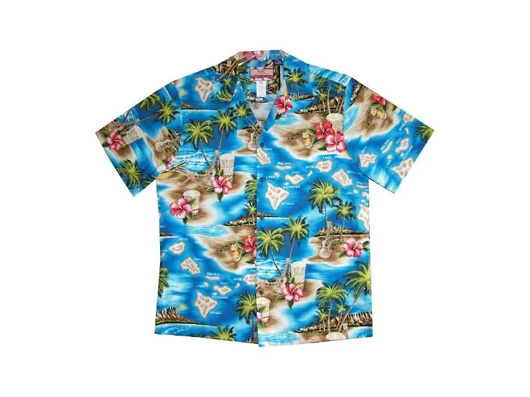 RJC Men's Hibiscus Hawaiian Islands