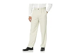 Amazon Essentials Men's Classic-Fit Pleated Dress Pants (Available in Big & Tall), Stone, 29W x 28L