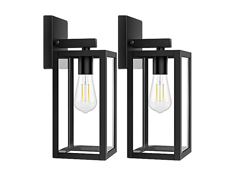 Outdoor Wall Lights 2-Pack Black