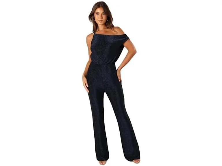 Petal & Pup Women's Heather One Shoulder Jumpsuit
