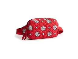 Vera Bradley Premium Cotton Mini Belt Bag, Orange/Navy Bandana